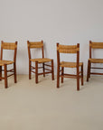 Set of x4 Rush Seat and Back Dining Chairs