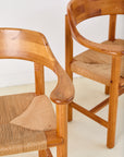 Set of 4 Rainer Daumiller Dining Chairs in Pine and Papercord, 1970s