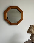 Chunky Octagonal Wooden Mirror