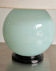 Vintage French Modernist Opaline Glass Table Lamp Attributed to Jacques Adnet (c. 1940s)
