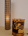 Mid Century African Patchwork Fabric Table Lamp