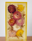 Vintage Resin Lamp With Dried Flowers