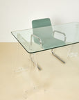 Vintage Glass and Lucite Desk