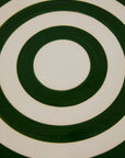 Italian Pair of Green and White Ceramic Side Tables