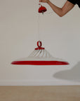Vintage Mid-Century Murano Glass Space Age Swirl Pendant Light