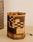 Mid Century African Patchwork Fabric Table Lamp