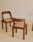 Cane and Curve Back Dining Chairs from RB Rossana 1960s, Set of 4