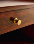 Rosewood and Brass Bedside Tables