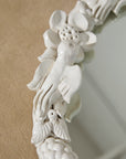 Handmade Ceramic Bird and Flower Detail Mirror
