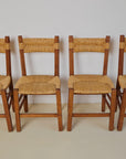 Set of x4 Rush Seat and Back Dining Chairs