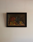 Vintage Framed Still Life Oil Painting – Fruit & Pitcher