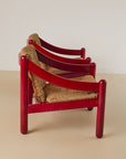 Cassina Carimate Armchair Pair Stained Red