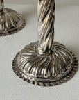Pair of Victorian Silver Plated Candle Holders
