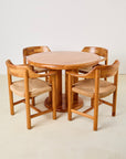 Set of 4 Rainer Daumiller Dining Chairs in Pine and Papercord, 1970s
