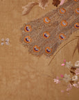 Large Chinese Embroidered Tapestry With Peacock