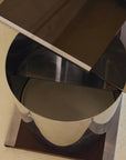 Chrome and Glass Coffee Table Forming Bar by Lodovico Acerbis