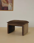 Geometric Fabric Pouffe