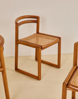 Italian Curved Back Cane Chairs