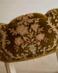 French Vintage Velvet Vanity Stool