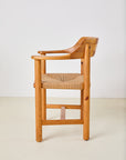 Set of 4 Rainer Daumiller Dining Chairs in Pine and Papercord, 1970s