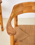 Set of 4 Rainer Daumiller Dining Chairs in Pine and Papercord, 1970s