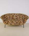Italian Velvet Floral Sofa 1960s