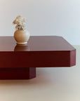 Red Lacquered Coffee Table
