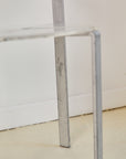 Set of x4 Lucite and Chrome 1980s Postmodern Dining Chairs