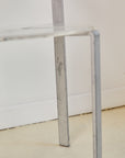 Single Lucite and Chrome 1980s Postmodern Dining Chair