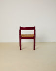 Set of x8 Burgundy Carimate Chairs by Vico Magistretti