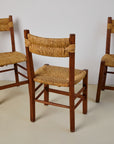 Set of x4 Rush Seat and Back Dining Chairs