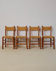 Set of x4 Rush Seat and Back Dining Chairs