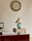 Vintage French Modernist Opaline Glass Table Lamp Attributed to Jacques Adnet (c. 1940s)