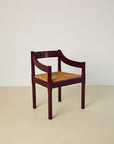 Set of x6 Carimate Dining Chairs Burgundy