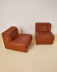 Patchwork Leather Lounge Chair by DeSede 1970s