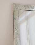 Floor Length Murano Etched Mirror