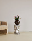 Small Crushed Chrome Plinth