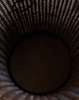 Vintage Woven Wicker Urn Vase with Handles