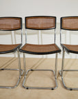 Mid-Century Modern Cesca-Style Cantilever Dining Chairs – Set of 4