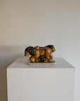 A Magnificent Pair of Vintage Medici-Style Pottery Lions