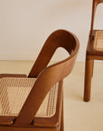 Cane and Curve Back Dining Chairs from RB Rossana 1960s, Set of 4