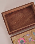 Wooden Box with Inlaid Mother of Pearl Detail