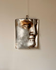Paper Mache Metallic Face Wall Hanging
