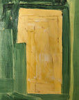Green and Cream thick Oil on Canvas