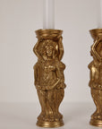 Gilt Metal Candle Holders