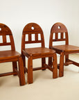 Brutalist dining chairs by Wasa Möbel (set of 6), 1970s