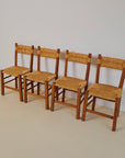 Set of x4 Rush Seat and Back Dining Chairs
