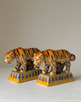 Pair of Staffordshire Pottery Style Ceramic Tigers