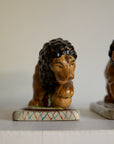 A Magnificent Pair of Vintage Medici-Style Pottery Lions