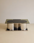 Chrome and Smoked Glass Coffee Table by Lodovico Acerbis 1970
